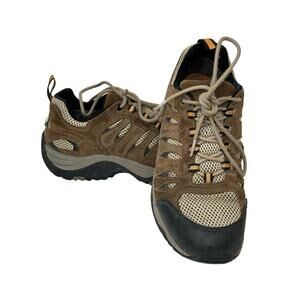 Ascend Waterproof Sneakers Brown Black Leather Suede Hiking Outdoors 8.5
